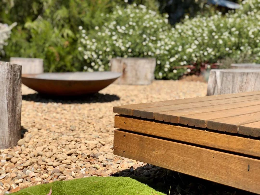 A beautifully crafted pergola in a Canberra garden
